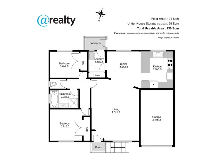 Floorplan of Homely townhouse listing, 2/2 Cordelia Court, Rosetta TAS 7010