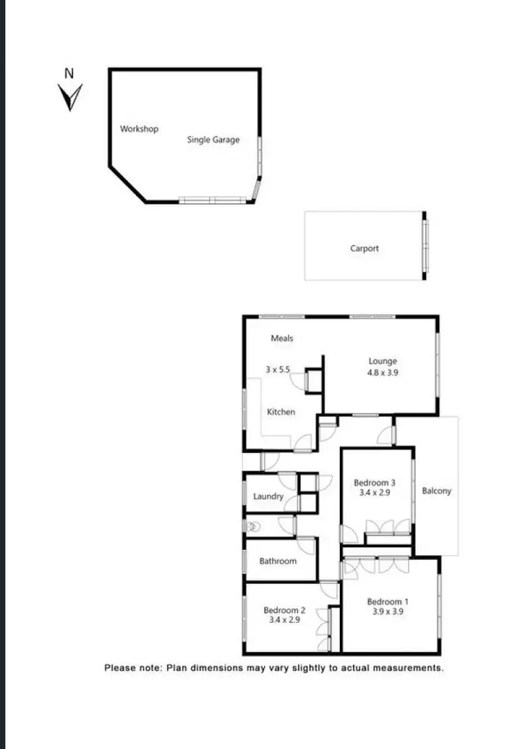 Floorplan of Homely house listing, 21 Hutchinson Street, Creswick VIC 3363