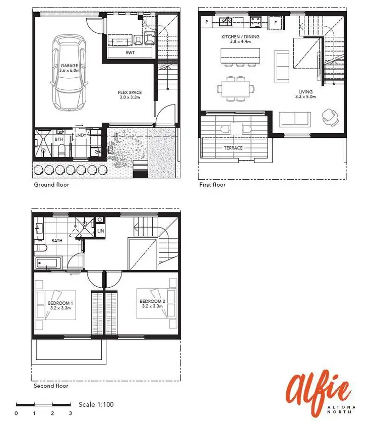 Floorplan of Homely townhouse listing, Lot 33/430 Blackshaws RD, Altona North VIC 3025