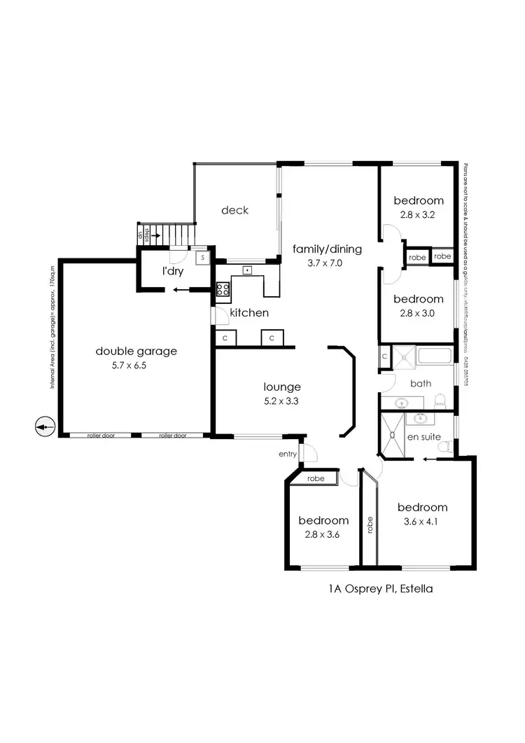Floorplan of Homely house listing, 1A Osprey Place, Estella NSW 2650