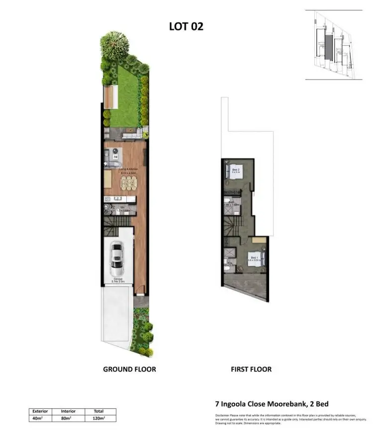 Floorplan of Homely townhouse listing, 2/7 Ingoola Close, Moorebank NSW 2170