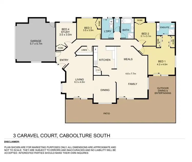 Floorplan of Homely rural property listing, 3 Caravel Court, Caboolture South QLD 4510