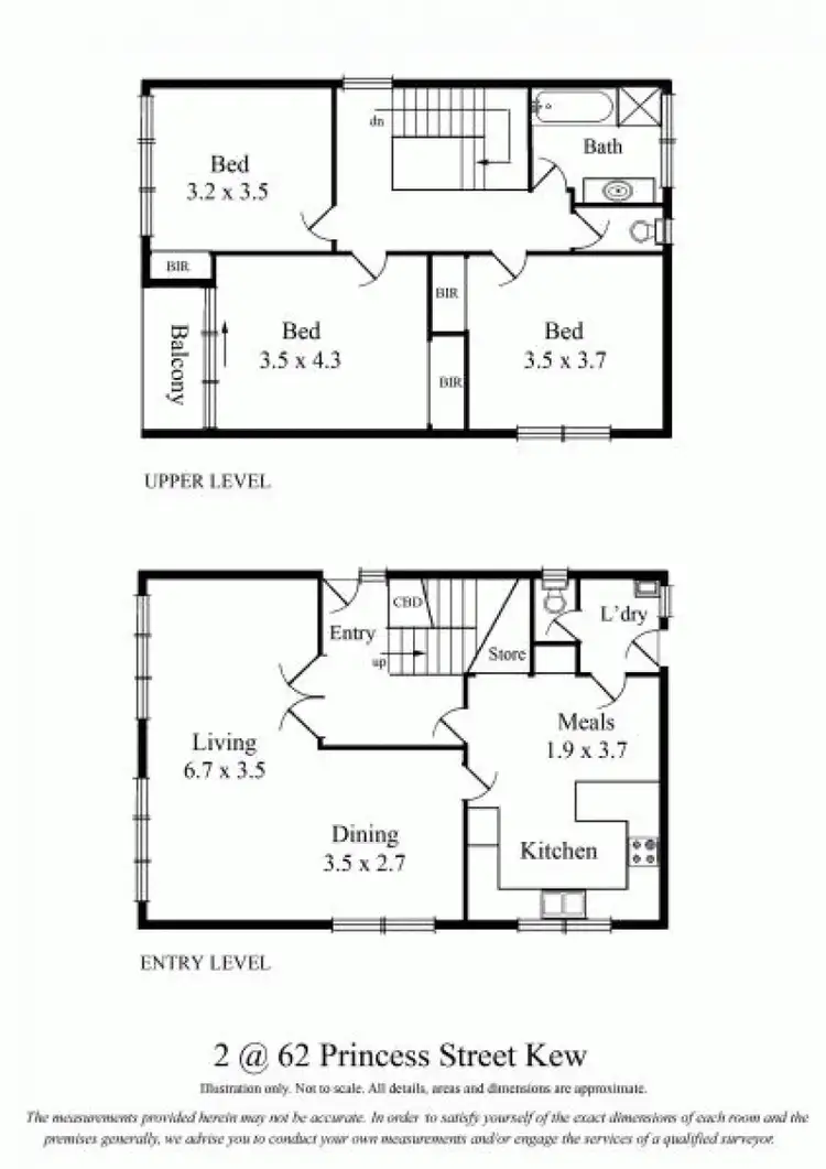 Floorplan of Homely house listing, 2/62 Princess Street, Kew VIC 3101