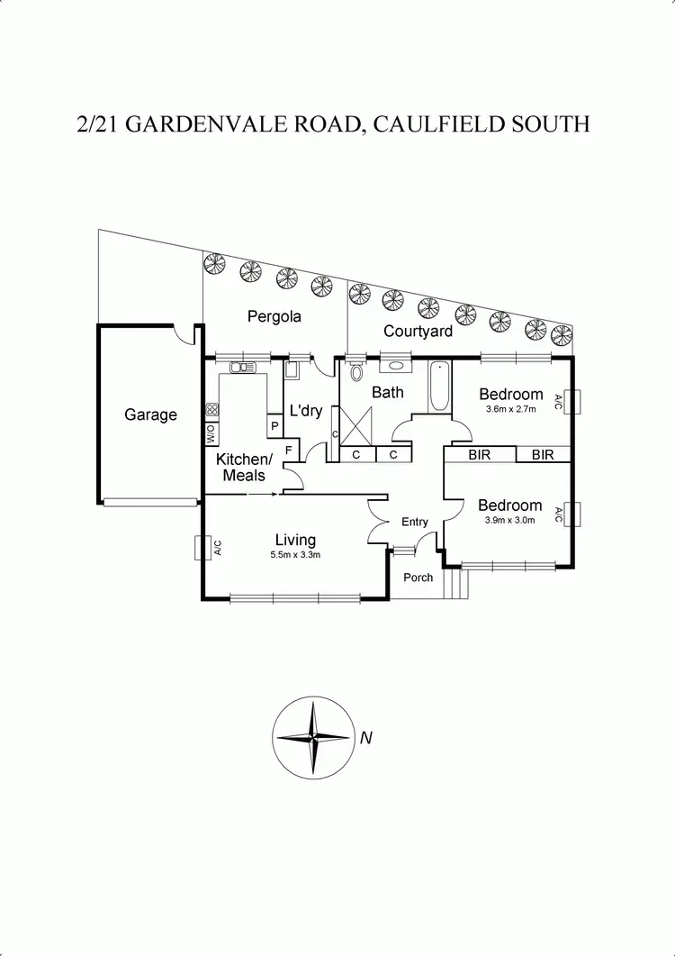 Floorplan of Homely unit listing, 2/21 Gardenvale Road, Caulfield VIC 3162