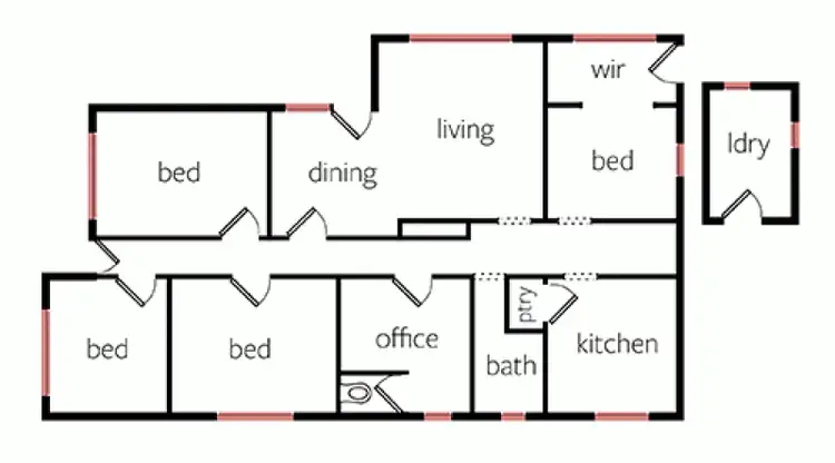 Floorplan of Homely house listing, 58 Upper Regions Street, Dimboola VIC 3414