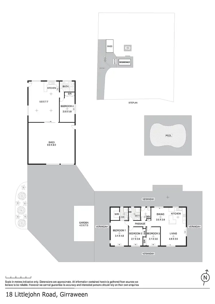 Floorplan of Homely rural property listing, 18 Littlejohn Road, Girraween NT 836