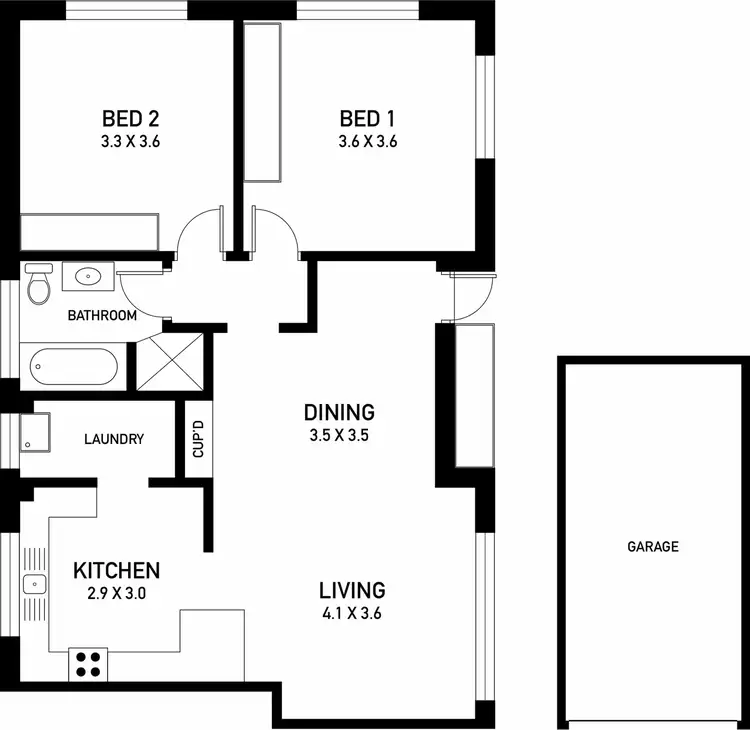 Floorplan of Homely unit listing, 1/128 Condamine Street, Balgowlah NSW 2093