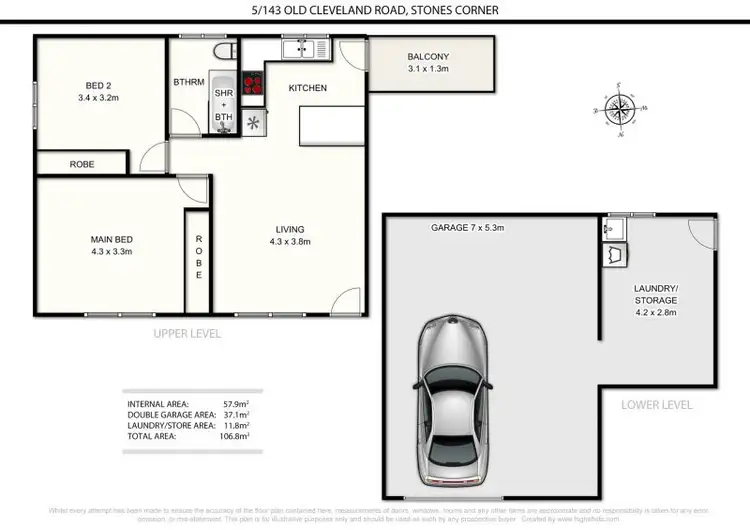 Floorplan of Homely unit listing, 5/143 Old Cleveland Road, Stones Corner QLD 4120