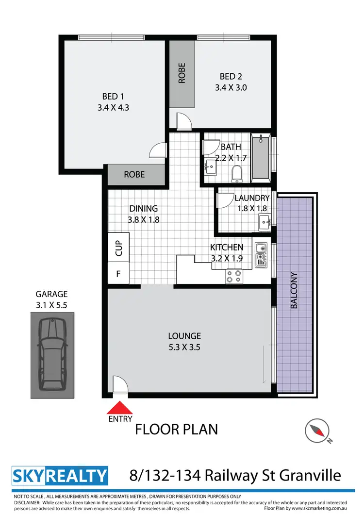 Floorplan of Homely unit listing, 8/132 Railway Street, Granville NSW 2142