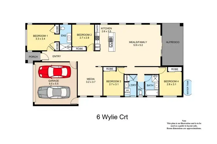 Floorplan of Homely house listing, 6 Wylie Court, Springfield Lakes QLD 4300