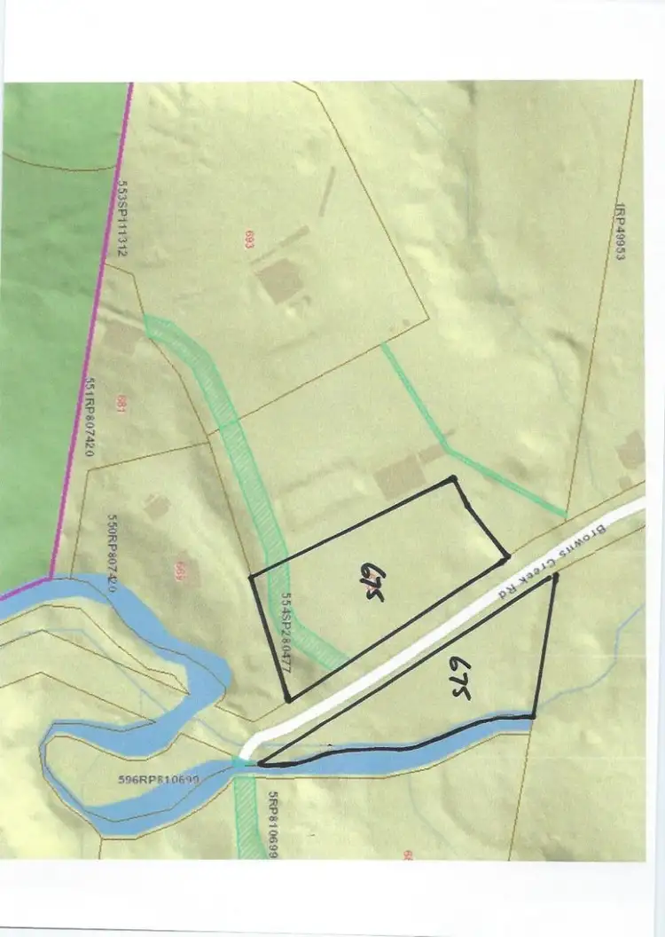 Floorplan of Homely land listing, 675 Browns Creek Road, Eerwah Vale QLD 4562