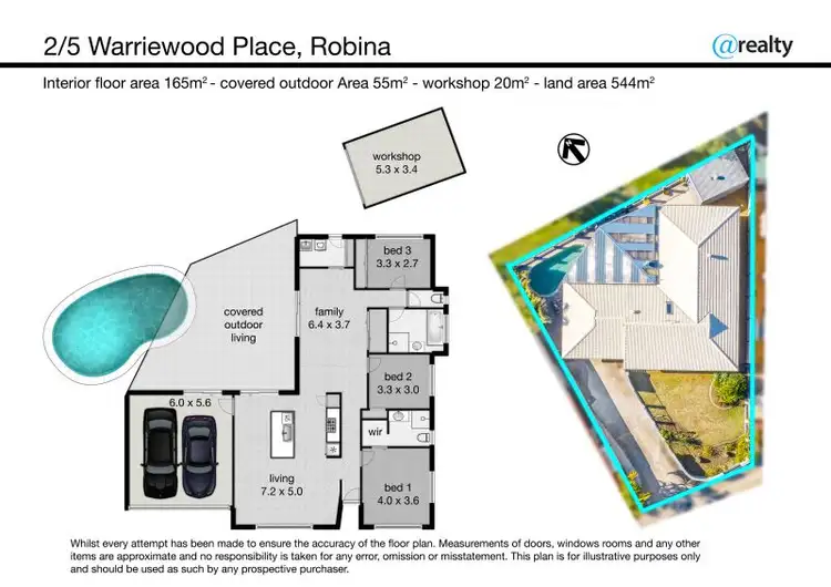 Floorplan of Homely house listing, 2/5 Warriewood Place, Robina QLD 4226