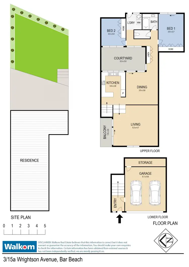 Floorplan of Homely townhouse listing, 3/15A Wrightson Avenue, Bar Beach NSW 2300