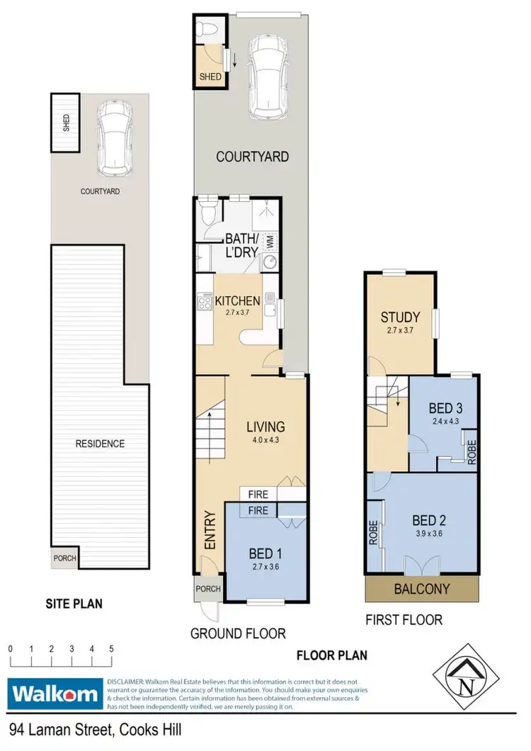 Floorplan of Homely terrace listing, 94 Laman Street, Cooks Hill NSW 2300