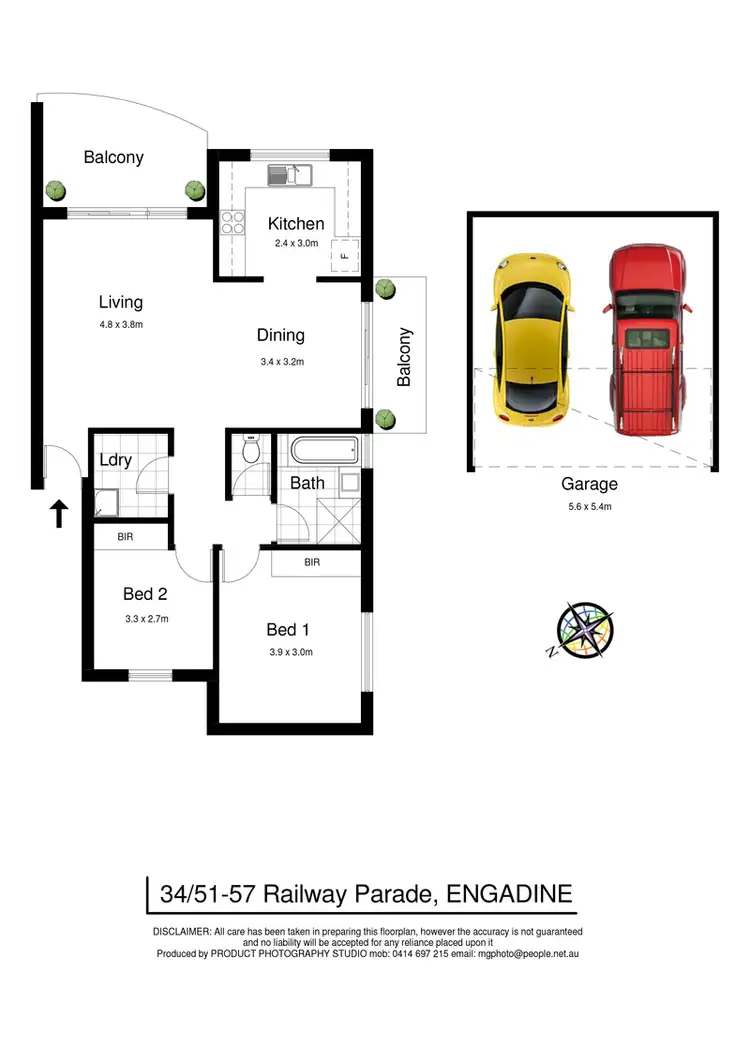 Floorplan of Homely unit listing, 34/51-57 Railway Parade, Engadine NSW 2233