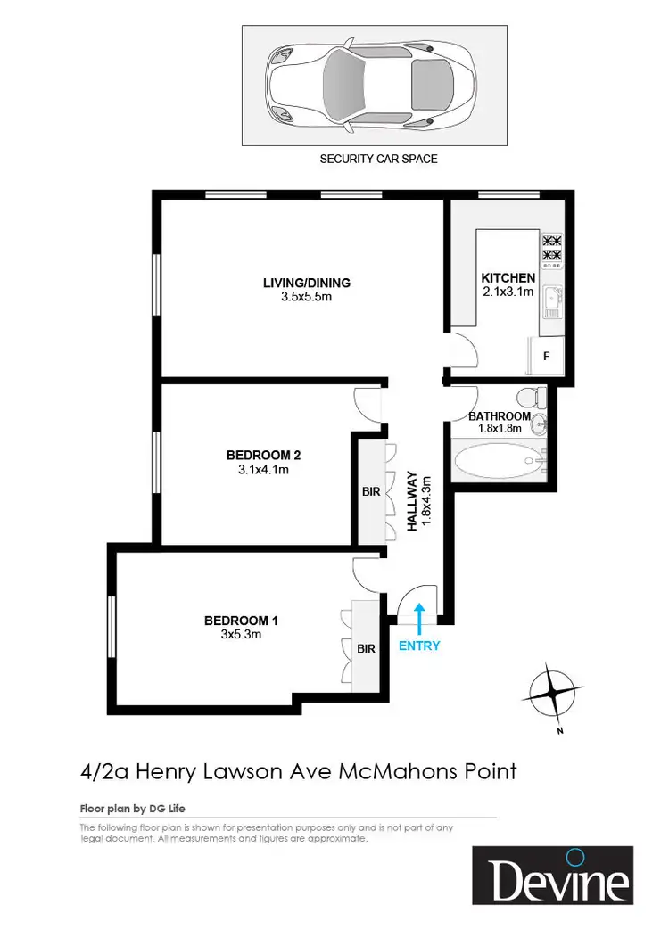 Floorplan of Homely apartment listing, 4/2a Henry Lawson Avenue, Mcmahons Point NSW 2060