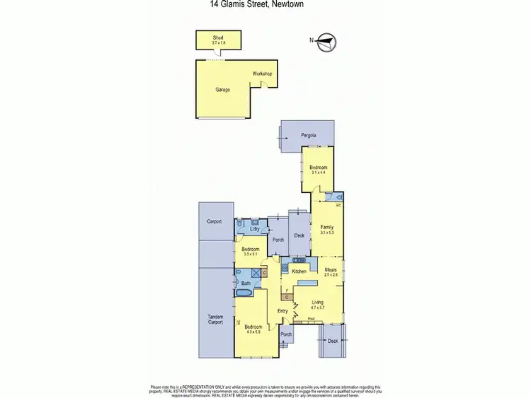 Floorplan of Homely house listing, 14 Glamis Street, Newtown VIC 3220