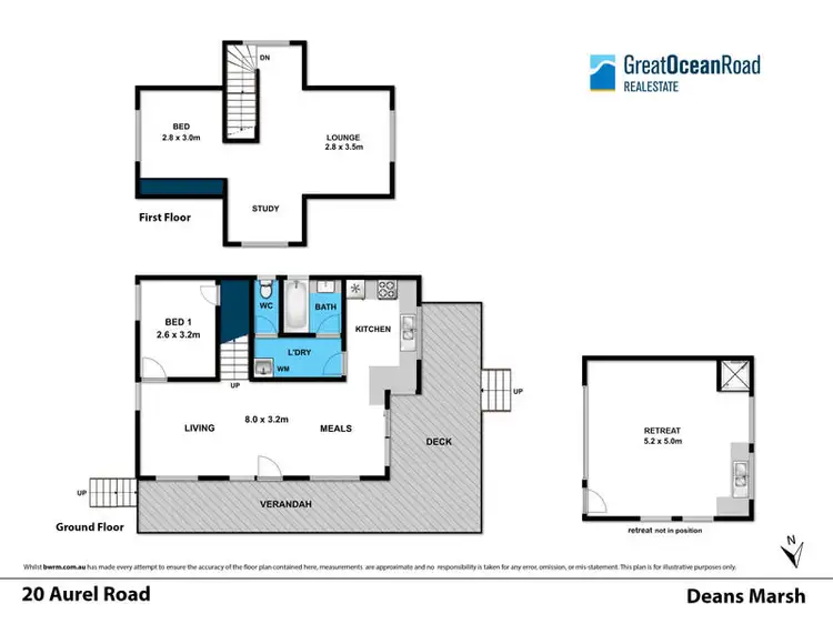 Floorplan of Homely house listing, 20 Aurel Road, Deans Marsh VIC 3235