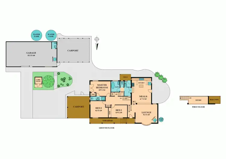 Floorplan of Homely house listing, 14 VISTA COURT, Heathcote Junction VIC 3758