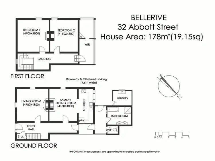 Floorplan of Homely unit listing, 32 Abbott Street, Bellerive TAS 7018