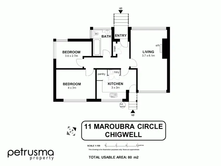 Floorplan of Homely house listing, 11 Maroubra Circle, Chigwell TAS 7011