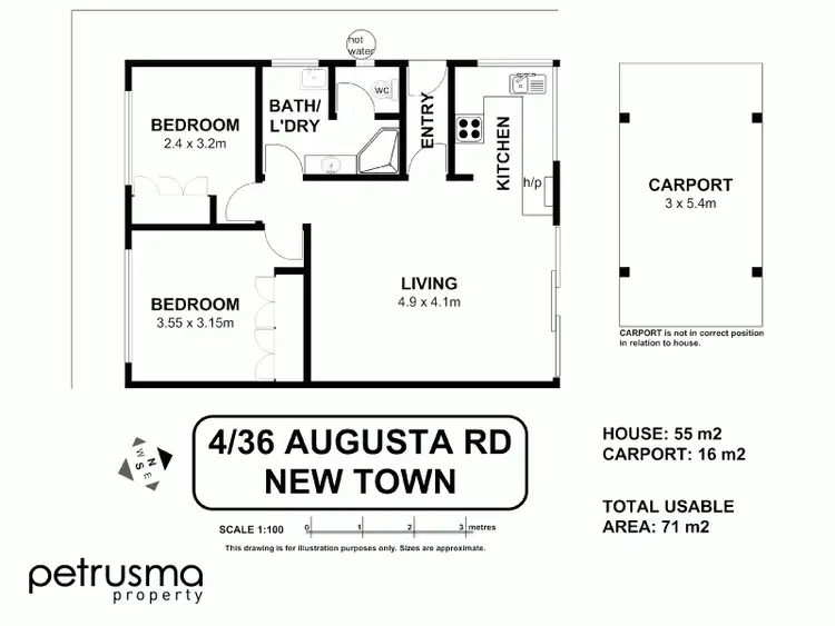 Floorplan of Homely house listing, 4/36 Augusta Rd, New Town TAS 7008