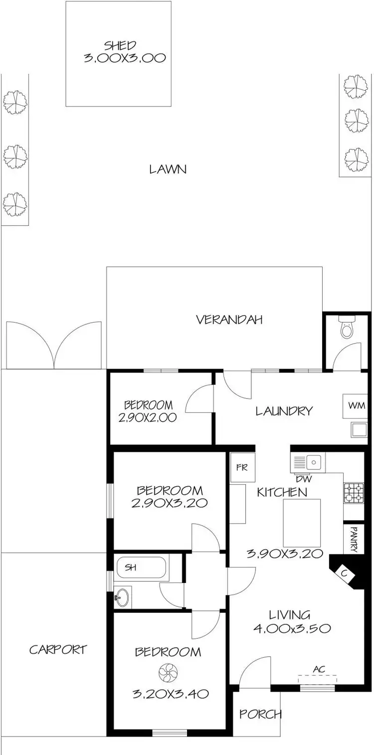 Floorplan of Homely house listing, 68 Weaver Street, Edwardstown SA 5039