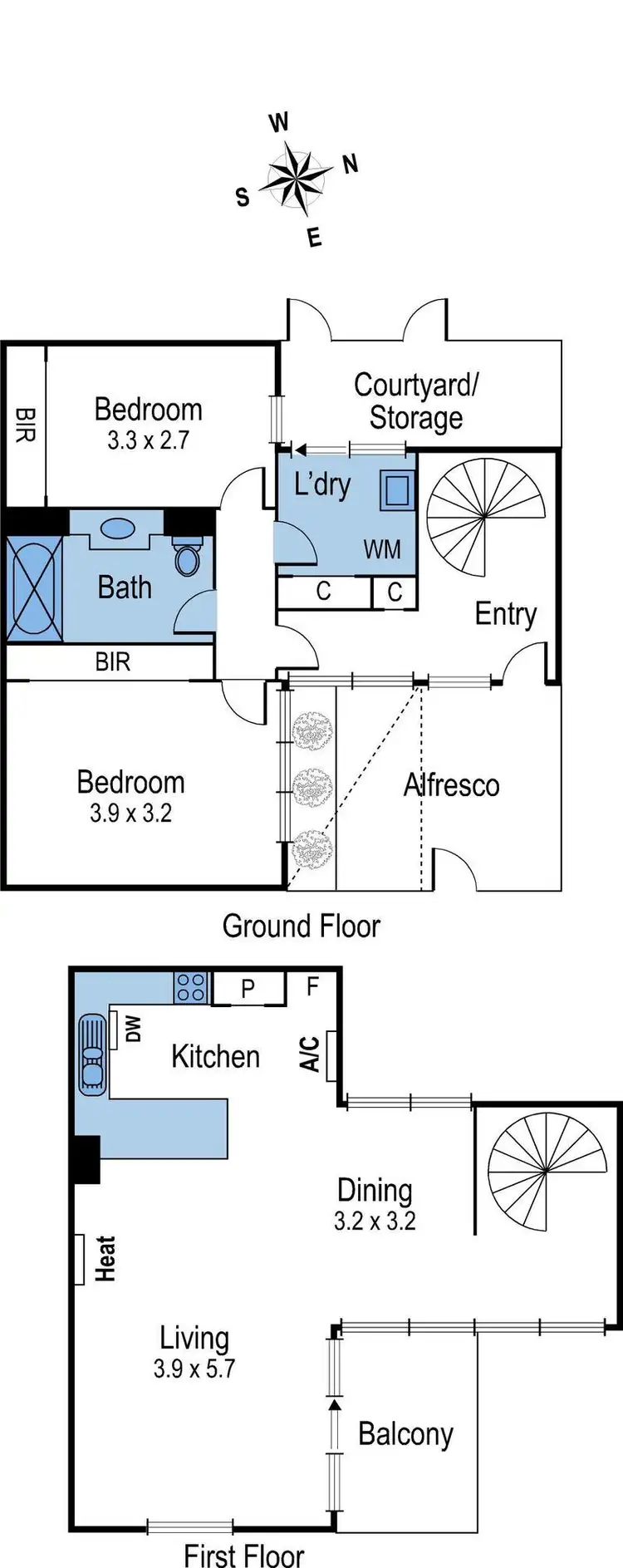 Floorplan of Homely townhouse listing, 150A Garden Street, Geelong VIC 3220