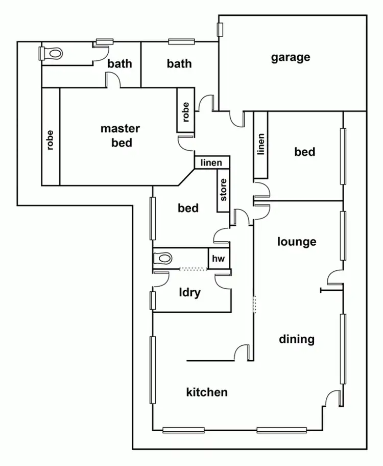 Floorplan of Homely house listing, 10 Bowden Street, Horsham VIC 3400
