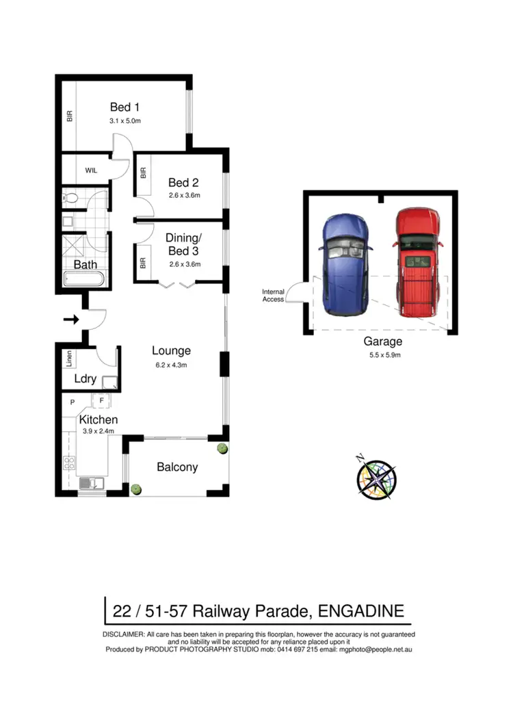 Floorplan of Homely unit listing, 22/51 Railway Parade, Engadine NSW 2233