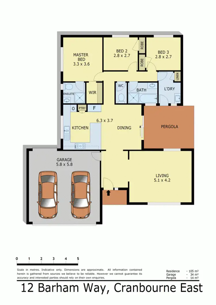 Floorplan of Homely house listing, 12 BARHAM WAY, Cranbourne East VIC 3977