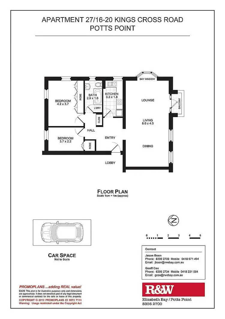 Floorplan of Homely apartment listing, 27/16-20 Kings Cross Road, Potts Point NSW 2011