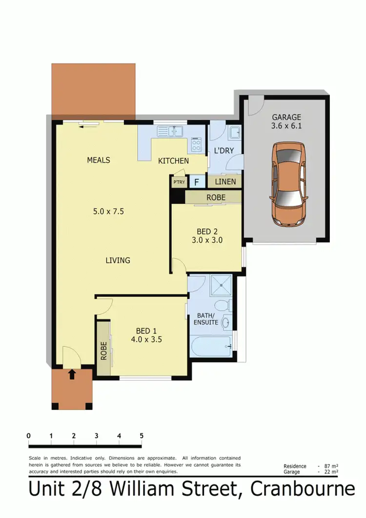 Floorplan of Homely unit listing, 2/8 WILLIAM STREET, Cranbourne VIC 3977