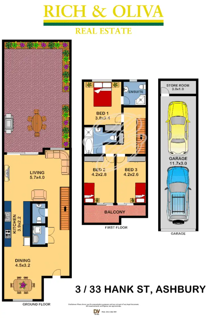 Floorplan of Homely townhouse listing, 3/33 Hanks Street, Ashfield NSW 2131