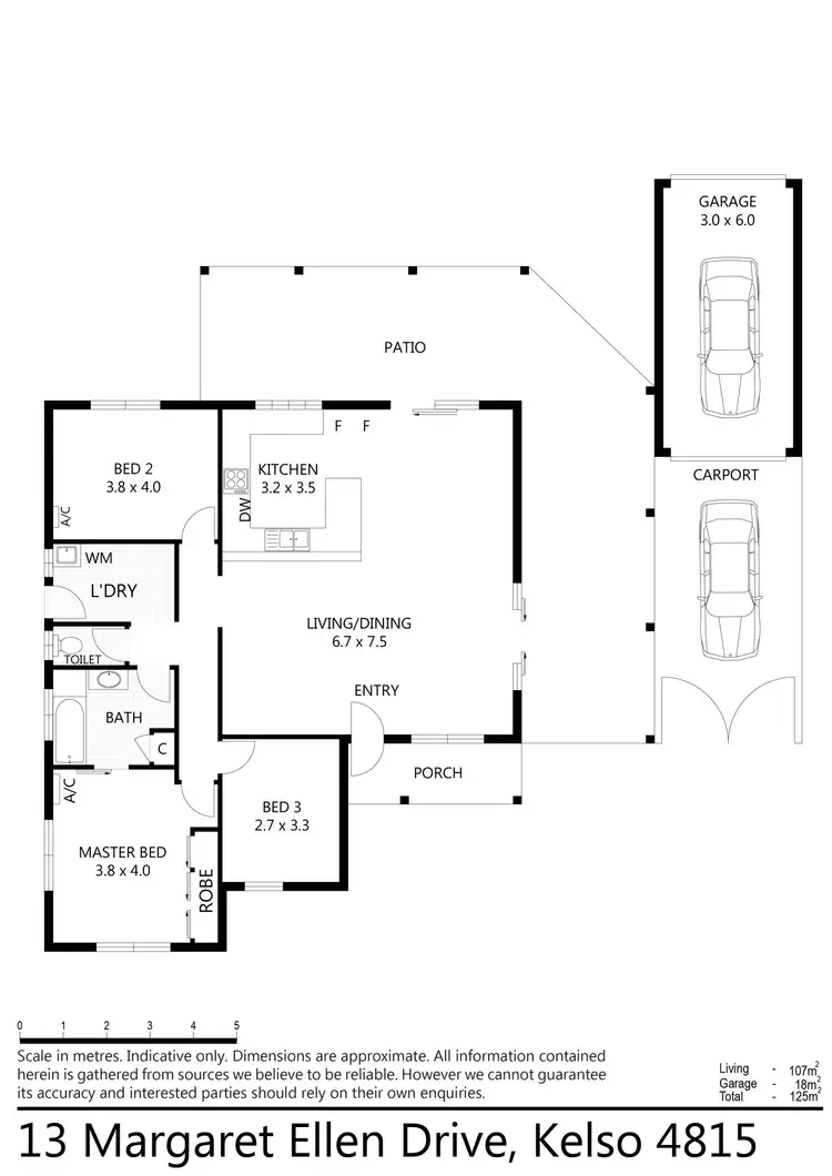 Floorplan of Homely house listing, 13 Margaret Ellen Drive, Kelso QLD 4815