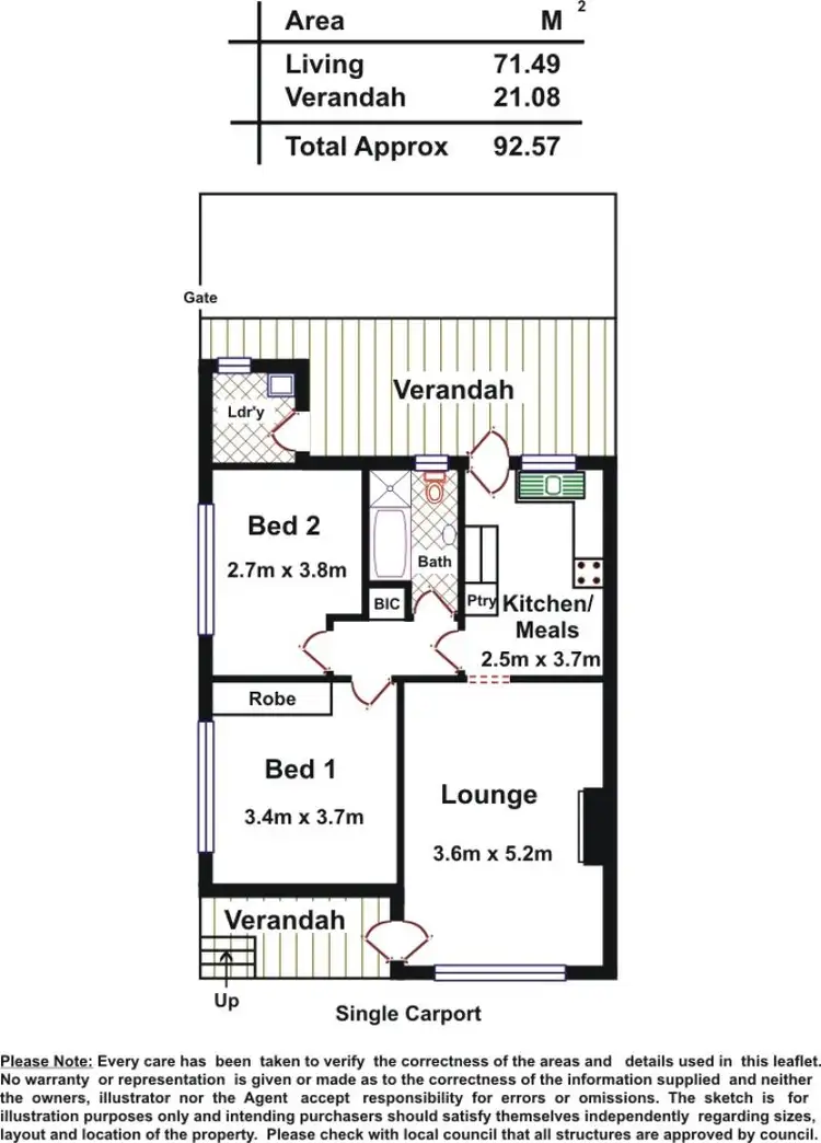 Floorplan of Homely flat listing, 6/15 O G Road, Klemzig SA 5087