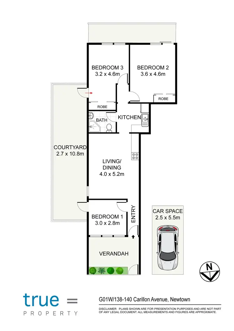 Floorplan of Homely apartment listing, G01W/138-140 Carillon Avenue, Newtown NSW 2042
