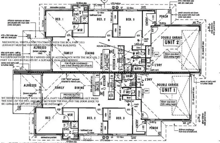 Floorplan of Homely semi-detached listing, 1 & 2/32 Skewis St, Chinchilla QLD 4413