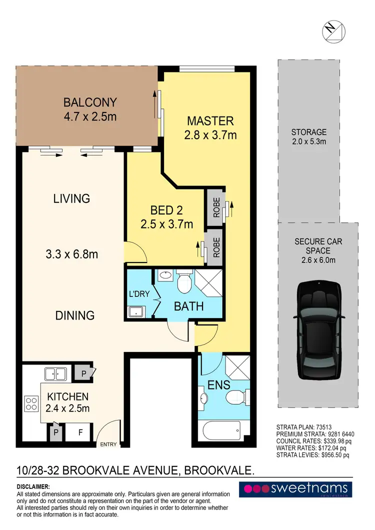 Floorplan of Homely apartment listing, 10/28-32 Brookvale Avenue, Brookvale NSW 2100