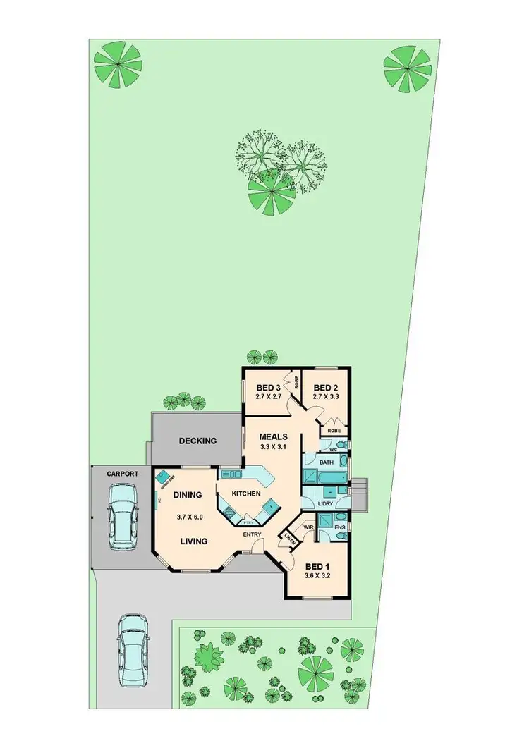 Floorplan of Homely house listing, 57 Heritage Drive, Broadford VIC 3658