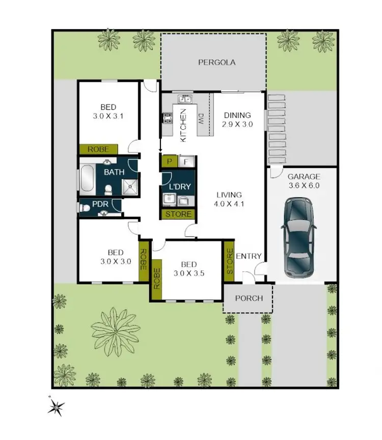 Floorplan of Homely townhouse listing, 29 Ivy Street, Newcomb VIC 3219