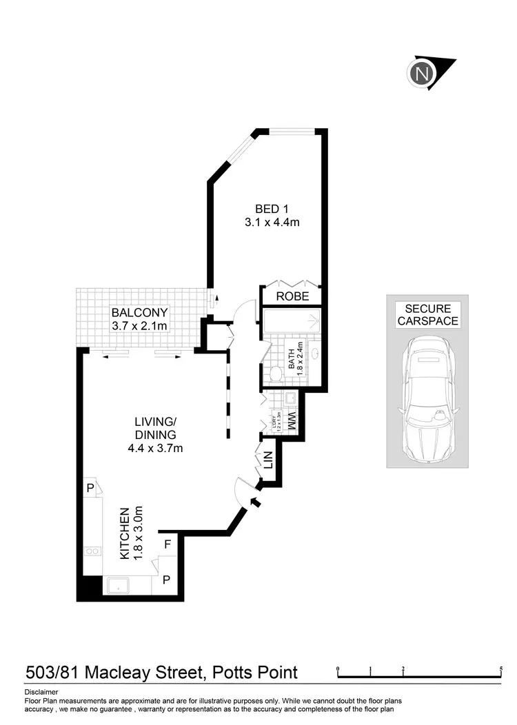 Floorplan of Homely apartment listing, 503/81 Macleay Street, Potts Point NSW 2011