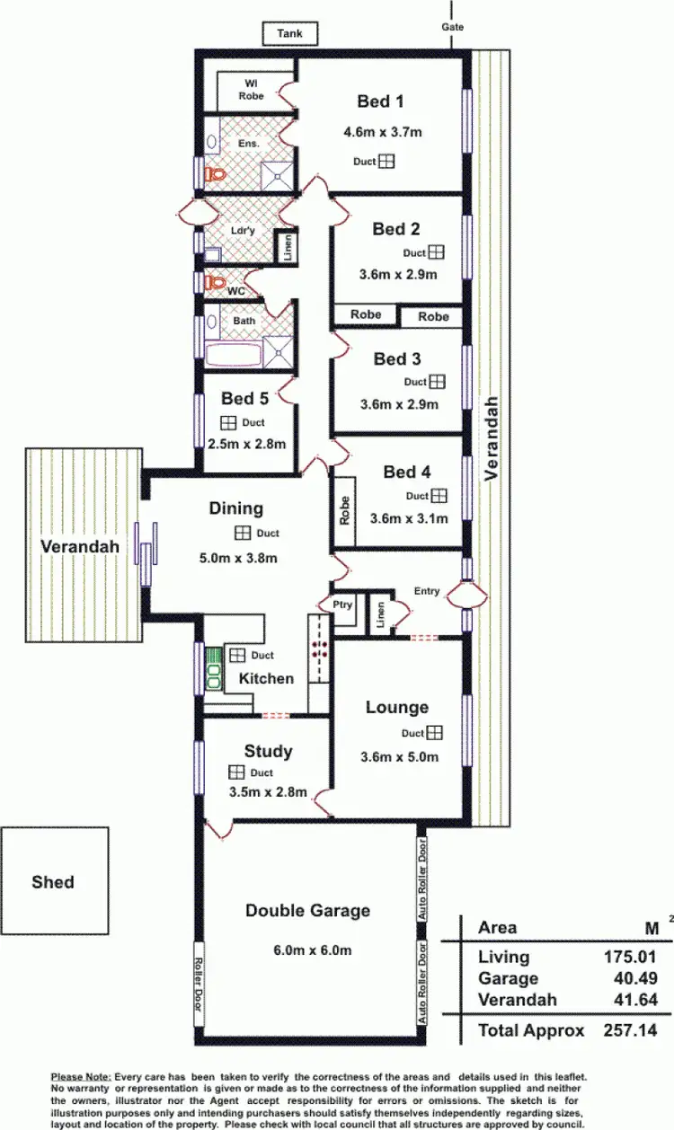 Floorplan of Homely house listing, 8 Rosaria Court, Munno Para West SA 5115