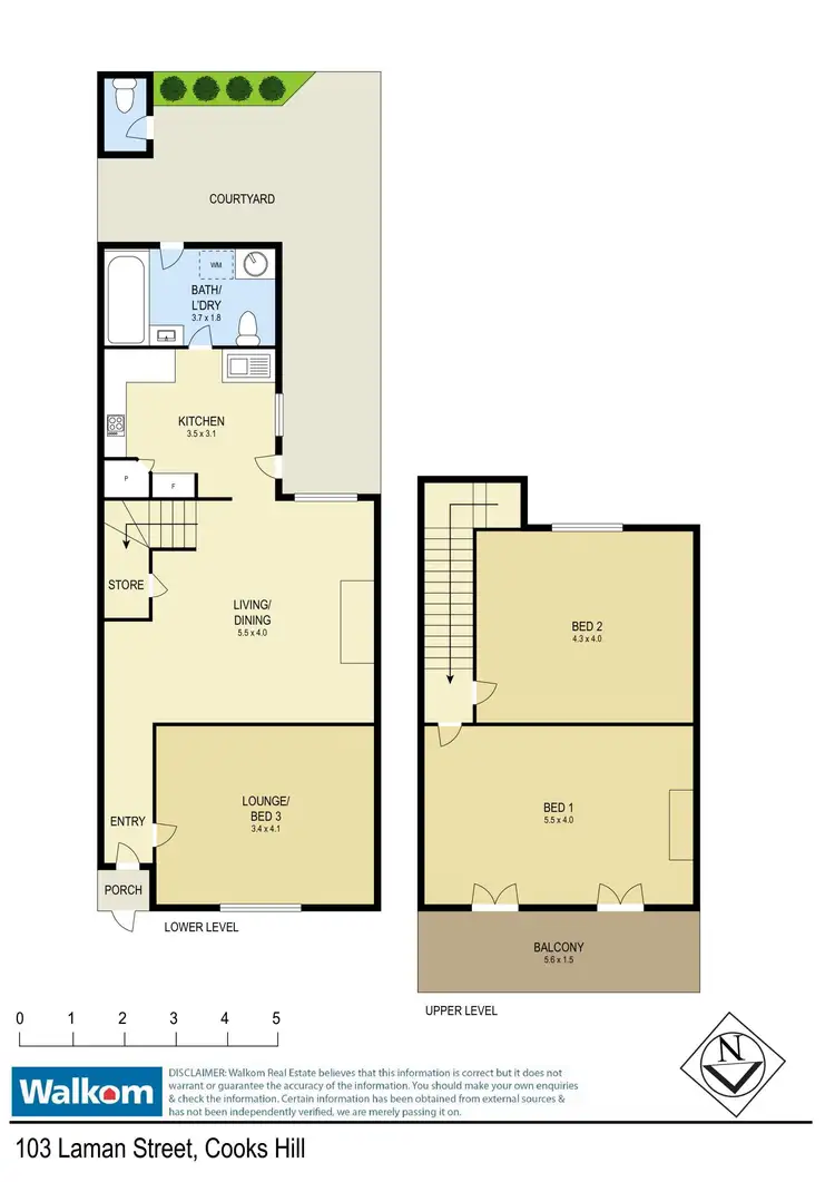 Floorplan of Homely terrace listing, 103 Laman Street, Cooks Hill NSW 2300