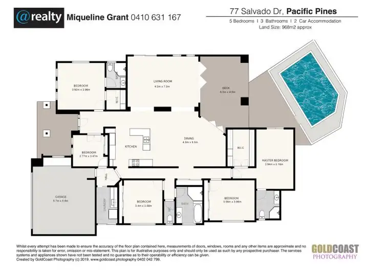 Floorplan of Homely house listing, 77 Salvado Drive, Pacific Pines QLD 4211