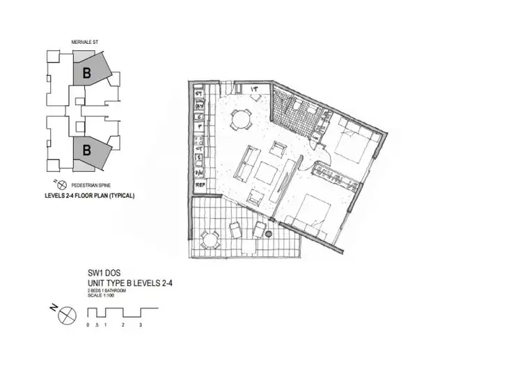 Floorplan of Homely apartment listing, 46/40 Merivale Street, South Brisbane QLD 4101