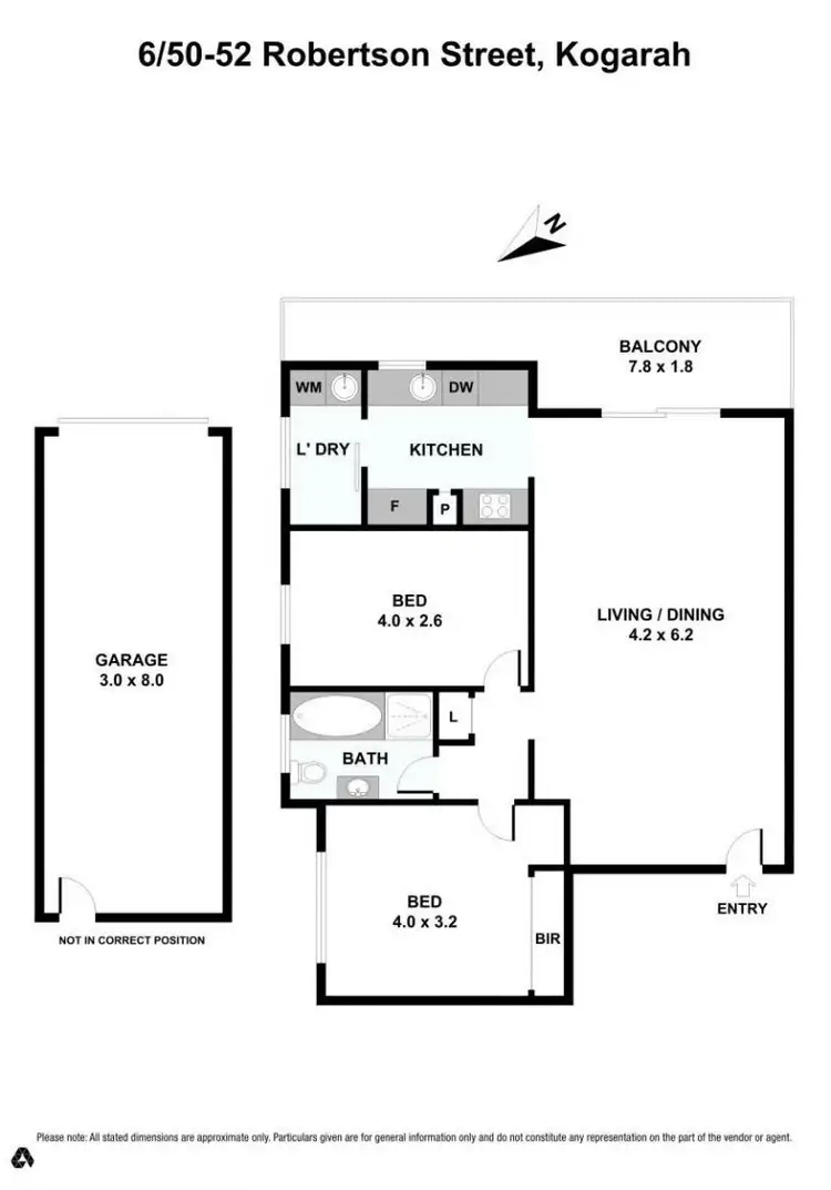Floorplan of Homely unit listing, 6/50-52 Robertson Street, Kogarah NSW 2217
