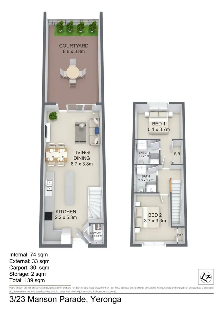 Floorplan of Homely townhouse listing, 3/23 Manson Parade, Yeronga QLD 4104