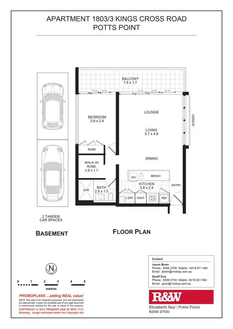 Floorplan of Homely apartment listing, 1803/3 Kings Cross Road, Rushcutters Bay NSW 2011