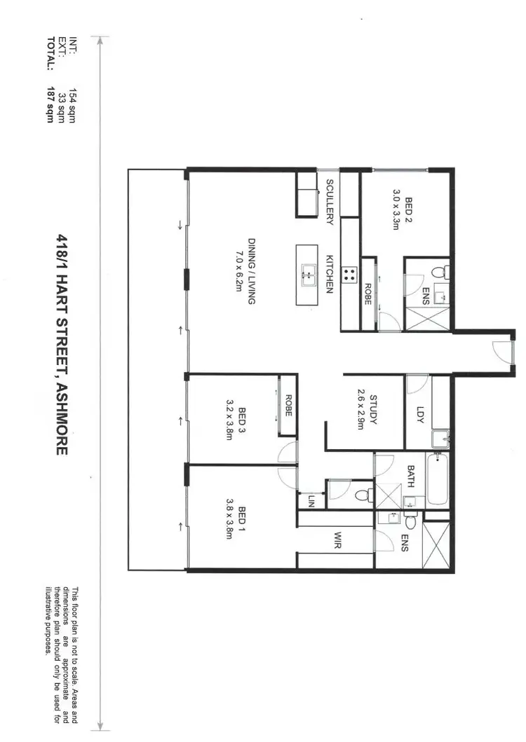 Floorplan of Homely apartment listing, 418/1 Hart Street, Ashmore QLD 4214